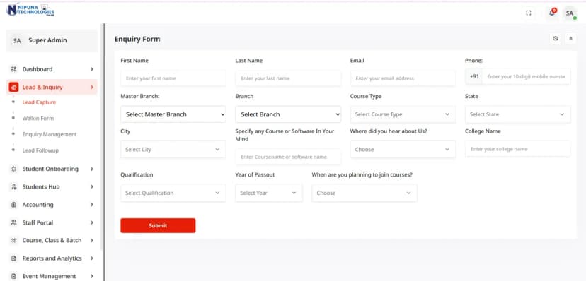 Customized Website Features